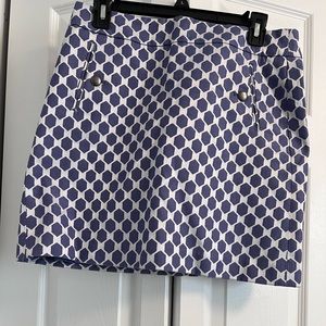 LOFT purple geometric mini skirt 8P